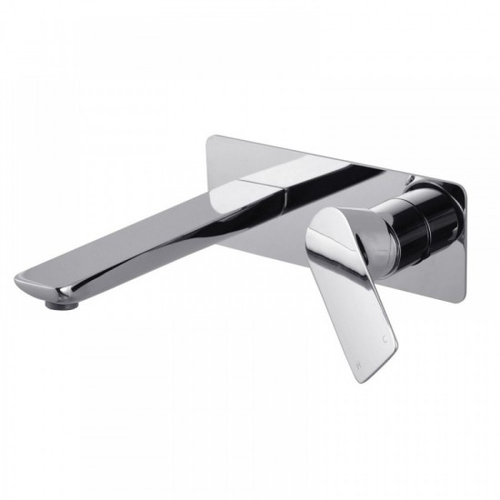 Chrome Bathtub/Basin Wall Mixer With Spout Wall Mounted Color Up Extend
